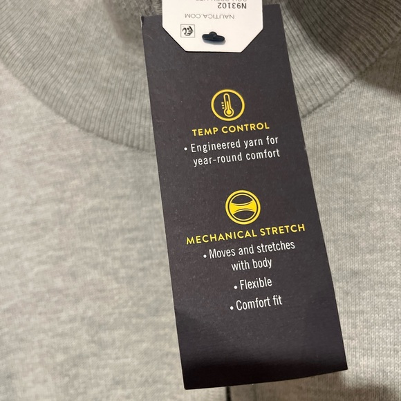 NWT Nautica Navtech L/S 1/4 Zip- Quarter Zip Sweater - Gray - Size Mens 1XLT - Picture 3 of 8